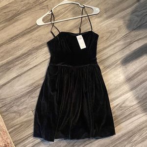 Abercrombie & Fitch Black Velvet Mini Dress